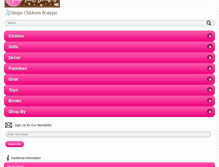 Tablet Screenshot of pinktaffydesigns.com